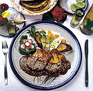 Un plato de comida
