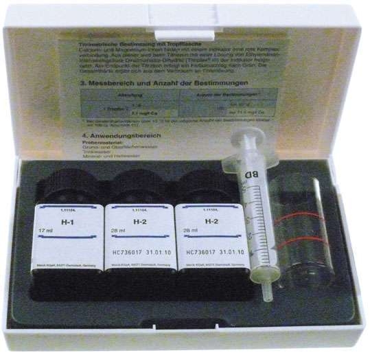 Kit de análisis para una prueba general de la dureza del agua Kit de análisis para una prueba general de la dureza del agua