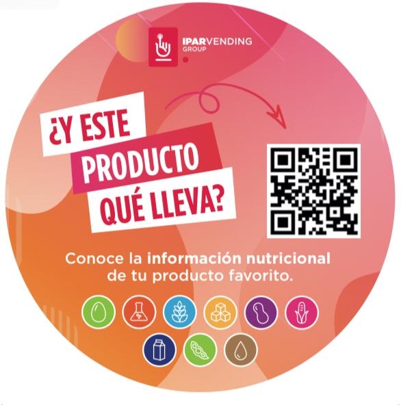 vending código qr valor nutricional
