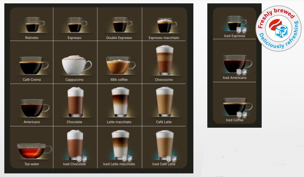 Bebidas frías café