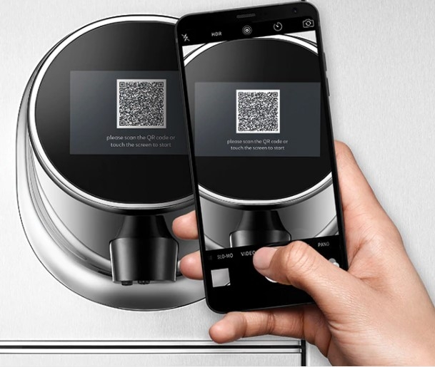 código QR máquina café