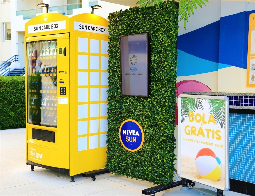 crema solar máquina expendedora