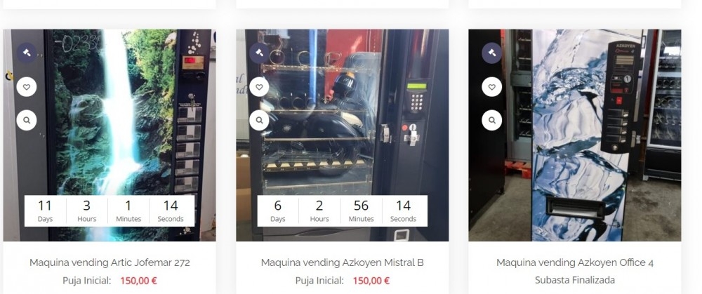 puja subasta vending