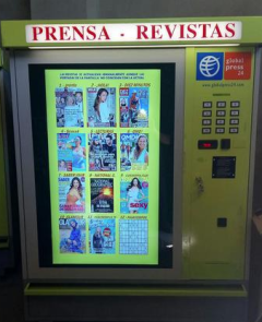 Máquina Prensa y Revistas con Pantalla digital Máquina Prensa y Revistas con Pantalla digital