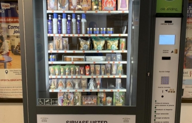 Imágenes religiosas en una máquina expendedora única en España