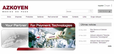Azkoyen Medios de Pago estrena su nueva página web