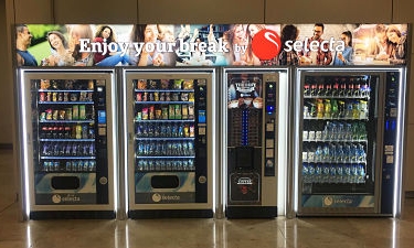 Selecta España aterriza en el aeropuerto de Madrid con 250 máquinas de vending