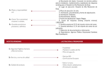 La calidad y el esfuerzo merecen premiarse en las licitaciones de Vending