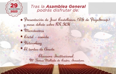 Aneda celebrará supróxima Asamblea General en el Teatro Álbeniz de Madrid