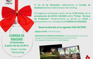 Aneda celebra la Comida de Navidad para el sector del vending