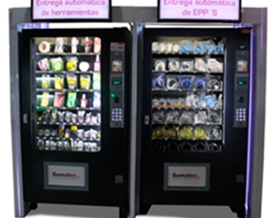 El vending también tiene un espacio para las herramientas de mantenimiento