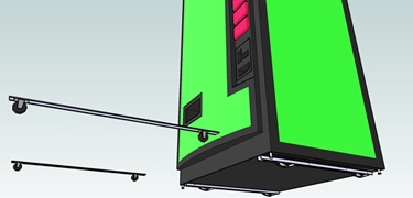 Nuevo sistema para la instalación de máquinas expendedoras basado en calces y ruedas extraíbles