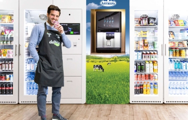 Las máquinas de vending de Delikia incorporarán leche de Central Lechera Asturiana