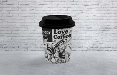 Creatividad novel para los vasos de café