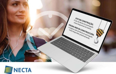 Necta, cargando motores para el lanzamiento de su página web en Portugués