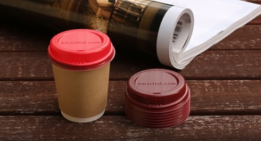 Tapas inteligentes para advertir de la temperatura del café de máquina 