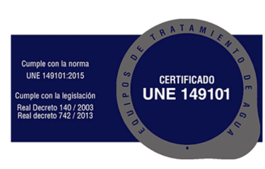 Uditec obtiene el certificado UNE 149101 para equipos de tratamiento de agua