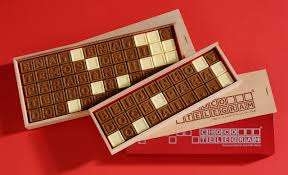 Una empresa portuguesa crea una sopa de letras...de chocolate