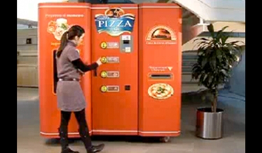 En Italia ya elaboran las pizzas en máquinas expendedoras