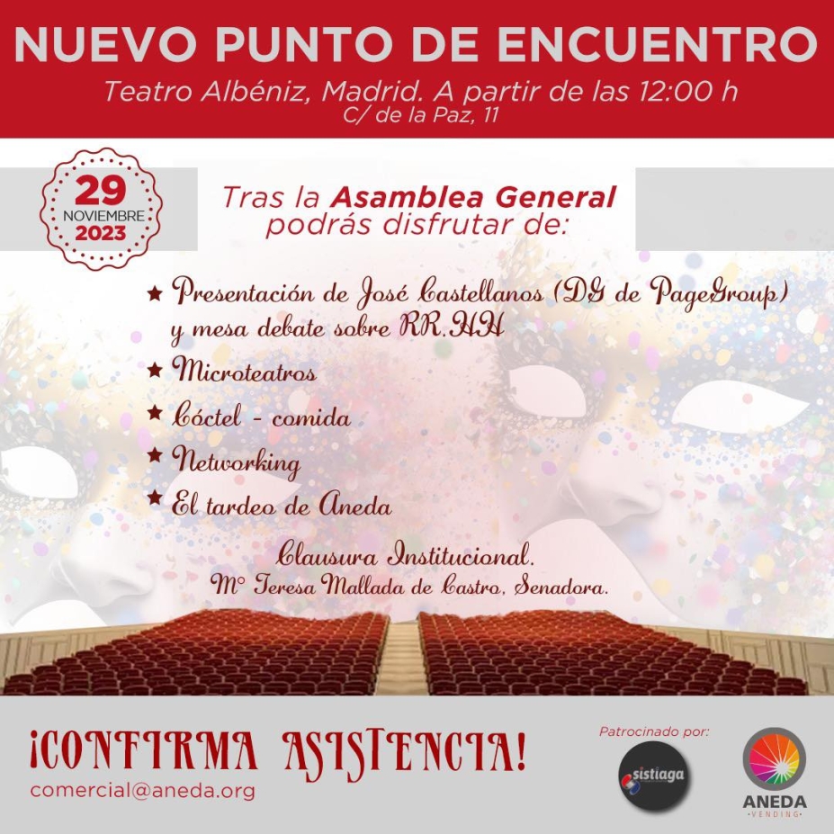 Aneda celebrará supróxima Asamblea General en el Teatro Álbeniz de Madrid Aneda celebrará supróxima Asamblea General en el Teatro Álbeniz de Madrid