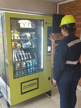 La multinacional cementera Argos prefiere el vending para el suministro de material de trabajo
