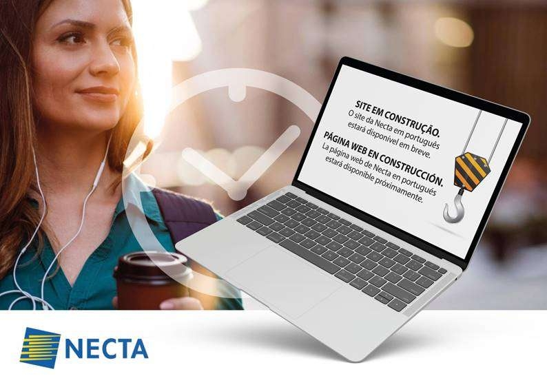 Necta, cargando motores para el lanzamiento de su página web en Portugués Necta, cargando motores para el lanzamiento de su página web en Portugués