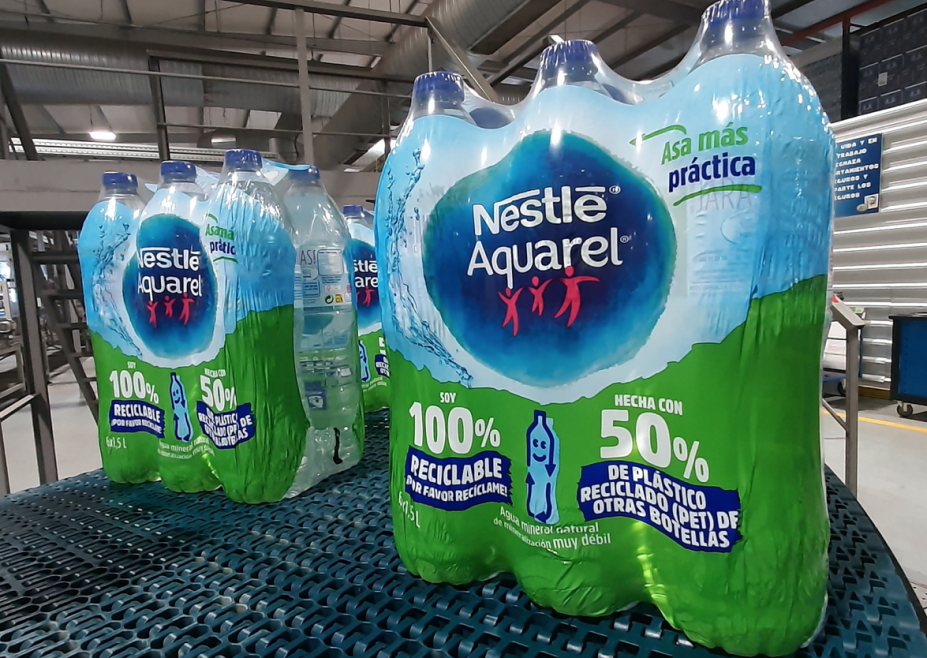 Nestlé Aquarel amplía los formatos de sus nuevas botellas 100% reciclables
