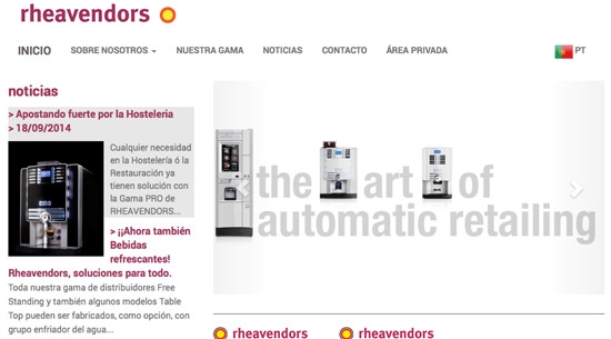 Visual y sencilla, la nueva web de Rheavendors Visual y sencilla, la nueva web de Rheavendors