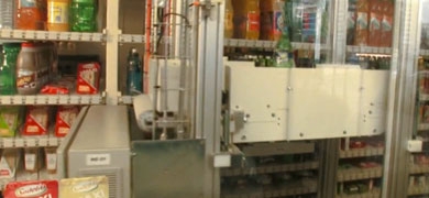 Sistema de expendición para grandes tiendas automáticas a través de un robot-grúa Sistema de expendición para grandes tiendas automáticas a través de un robot-grúa