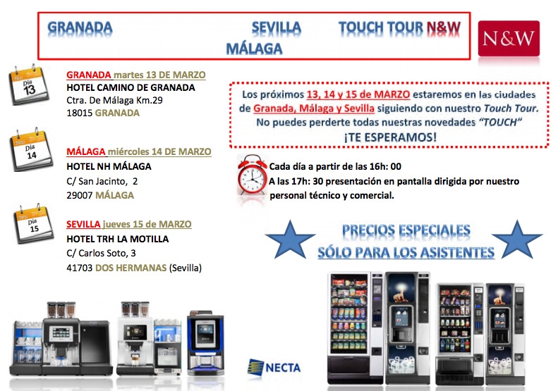 El Touch Tour de Evoca hace parada en Málaga, Granada y Sevilla El Touch Tour de Evoca hace parada en Málaga, Granada y Sevilla