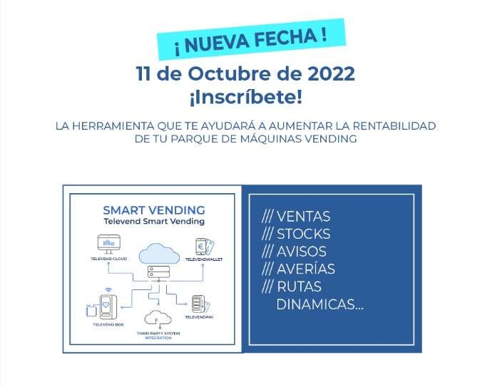 ÚLTIMA HORA: Nueva fecha para el webinar más esperado sobre Smart Vending ÚLTIMA HORA: Nueva fecha para el webinar más esperado sobre Smart Vending