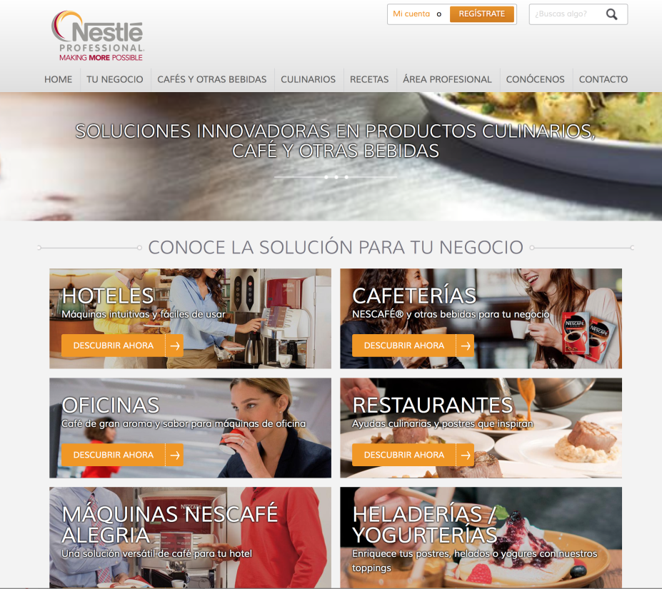 Nestlé Professional actualiza su servicio online
