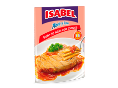 Filete de atún con tomate