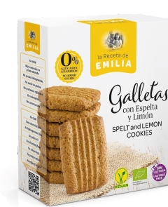 Galletas de espelta y limón sin azucares añadidos