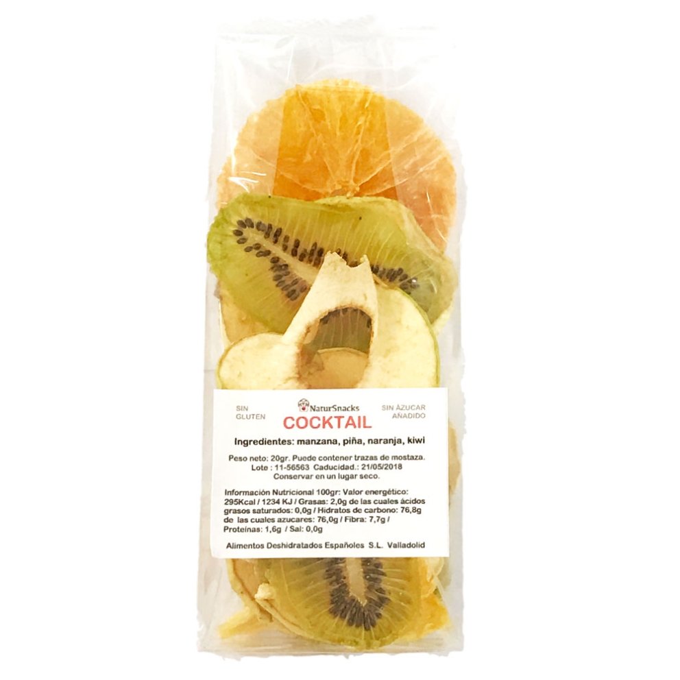 Cocktail de manzana, piña, kiwi y naranja