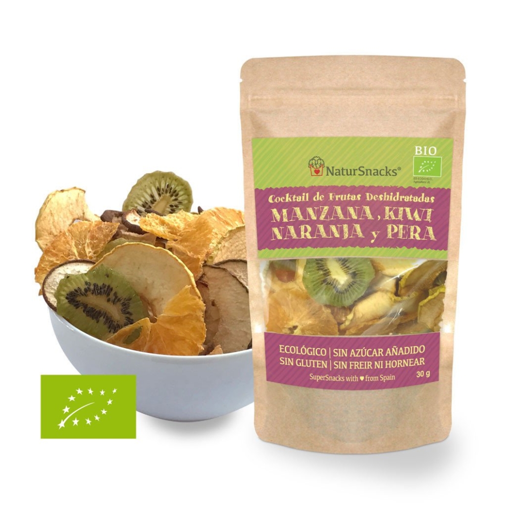 BIO Cocktail Frutas deshidratadas: Manzana, Kiwi, Pera, Naranja BIO Cocktail Frutas deshidratadas: Manzana, Kiwi, Pera, Naranja