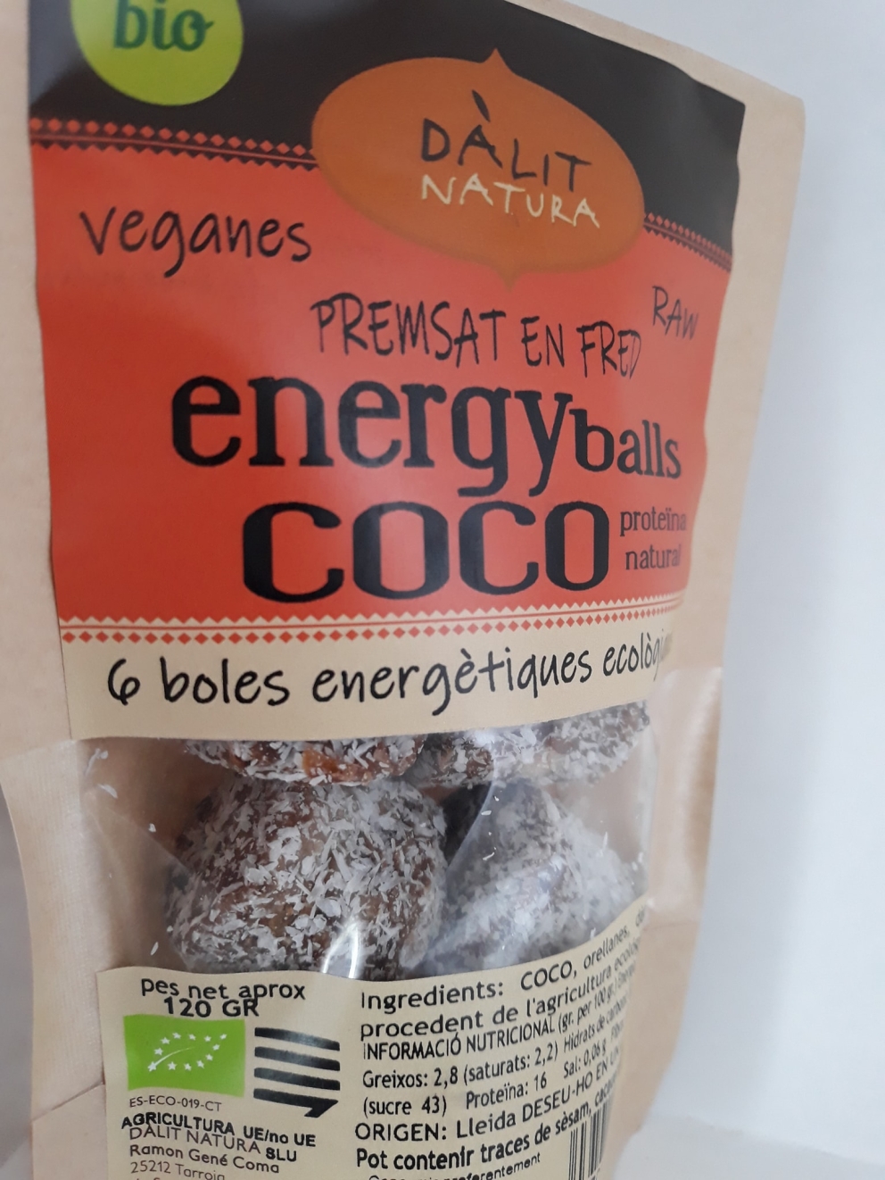 BIO ENERGY BALLS COCO 120 GR