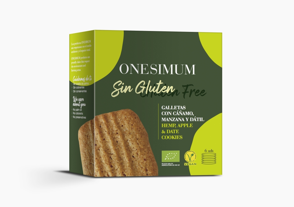 Galletas de cañamo y datil sin gluten