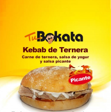 Kebab de ternera picante