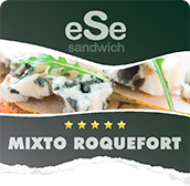 Sándwich mixto de queso roquefort