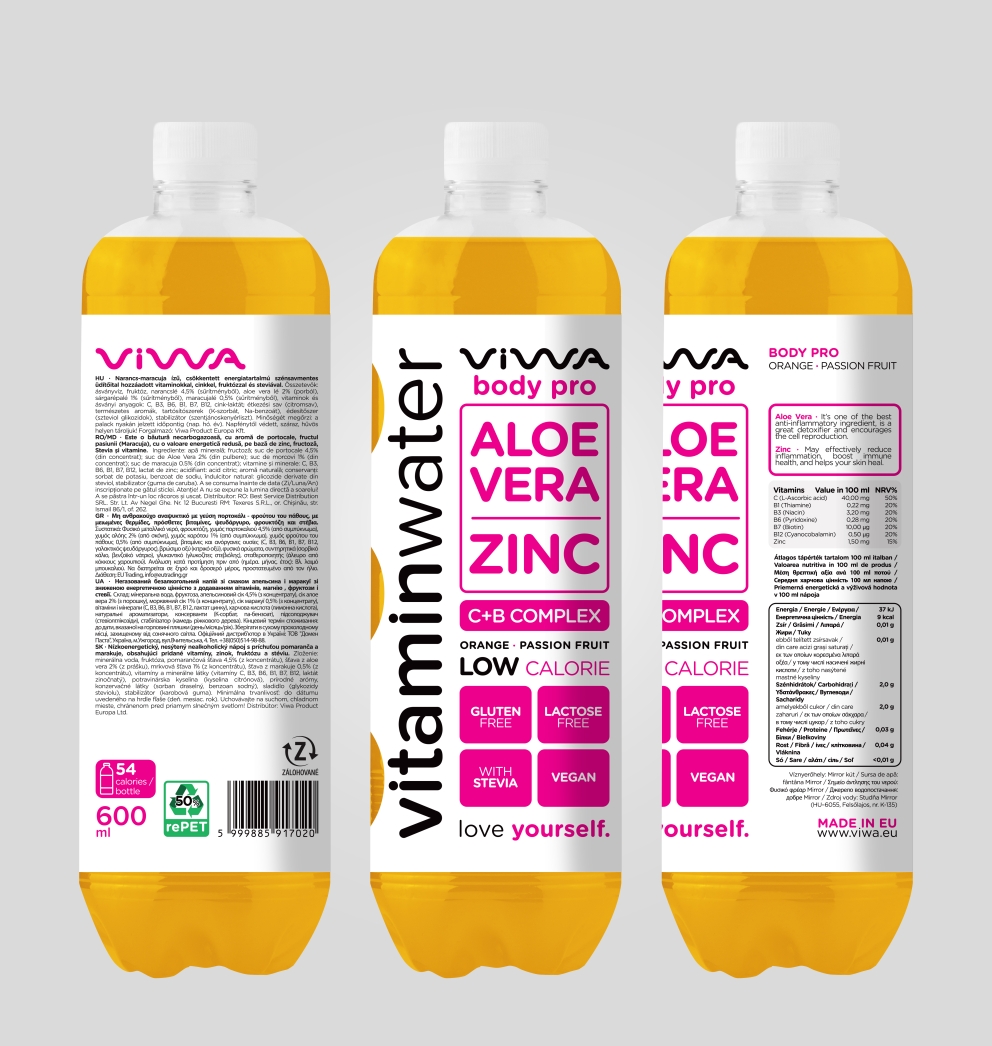 Viwa  Vitaminwater Body Protection 600ml naranja-maracuya-aloe vera
