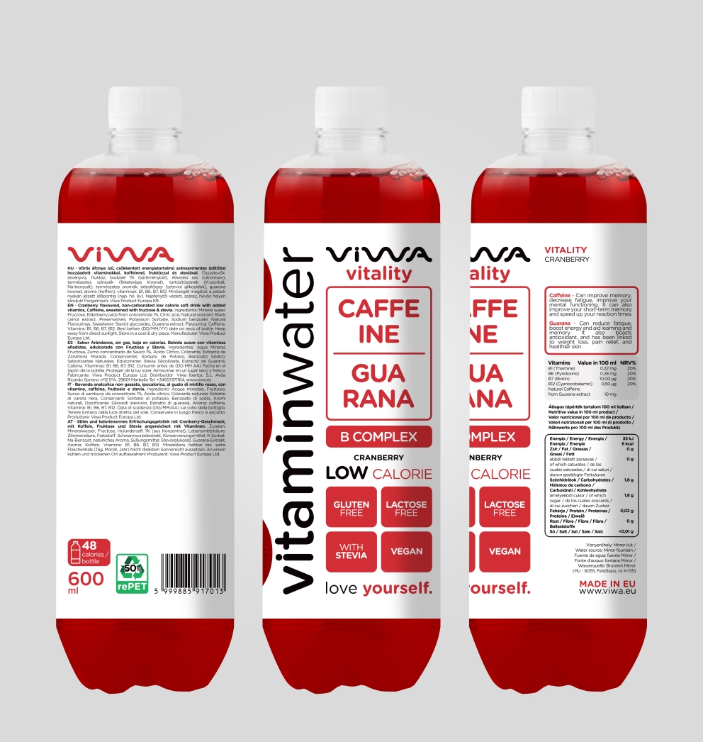 Viwa Vitaminwater Vitality 600ml Arándanos