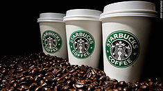 Vasos de la compañía Starbucks