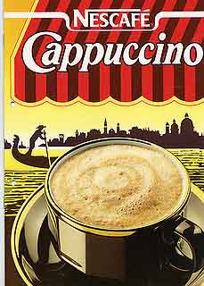 Cartel promocional de Nescafe Capuccino