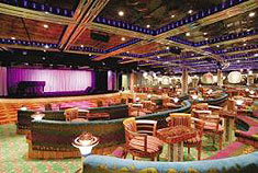 Interior del barco del crucero del vending