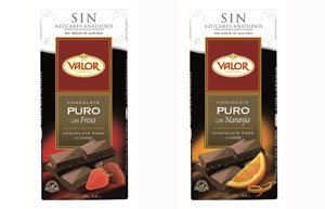 Chocolates Valor sin azúcar