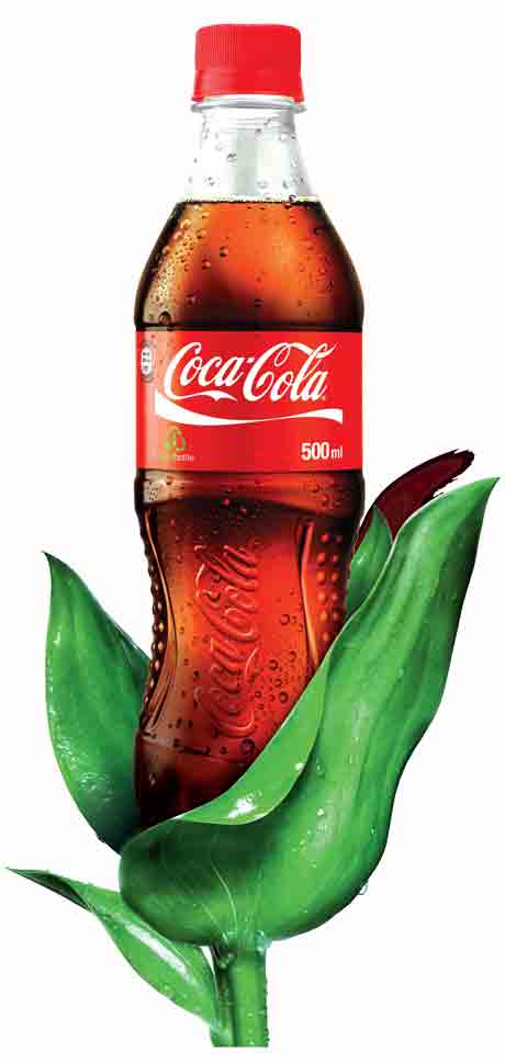 coca cola plant bottle origen vegetal envases
