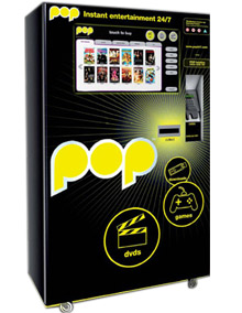 POP expendedora vending peliculas DVD Blu-ray descarga