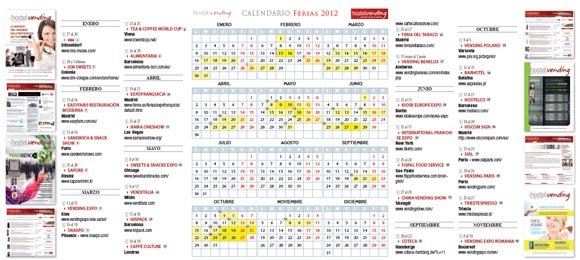 Calendario 2012 de HOSTEL VENDING. hostelvending hostel vending revista maquinas expendedoras