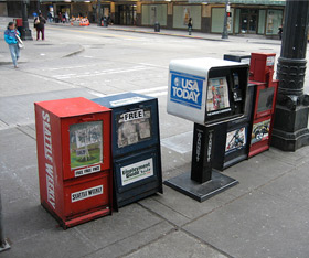 periodicos newspapers revistas vending expendedoras machines maquinas wall street new york times